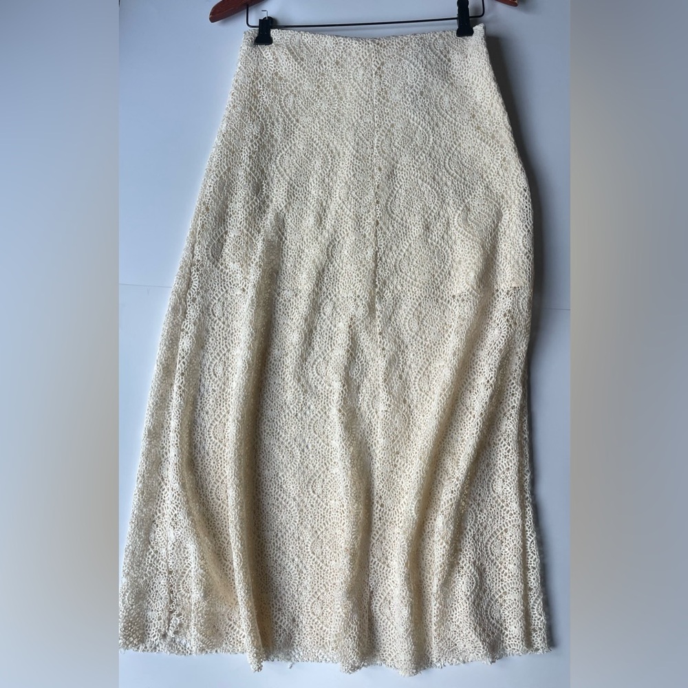 ZARA ECRU GUIPURE LACE
LAYERED A-LINE LONG SKIRT bloggers favourite - Picture 11 of 13